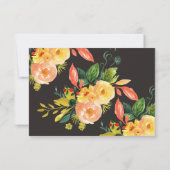 Waterverf Floral Fall Wedding RSVP (Achterkant)