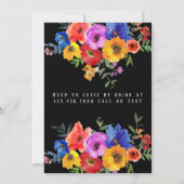 Waterverf Floral Fiesta repesal Dinner Kaart (Achterkant)