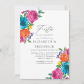 Waterverf Floral Fiesta repesal Dinner Kaart (Voorkant)