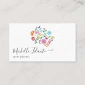 Waterverf Floral Fiesta Visitekaartje (Voorkant)