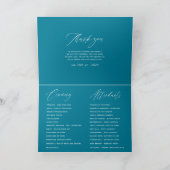 Waterverf Floral Fiesta Wedding Programma (Binnen)