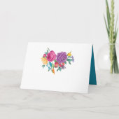 Waterverf Floral Fiesta Wedding Programma (Achterkant)