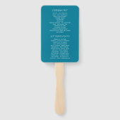 Waterverf Floral Fiesta Wedding Programme Handwaaier (Achterkant)