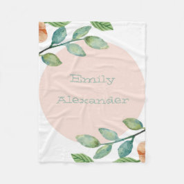 Waterverf Floral Fleece Blanket Deken