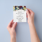 Waterverf Floral Flyer voor kerstwinterbruiloft (Hand)