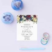 Waterverf Floral Flyer voor kerstwinterbruiloft (Enkel)