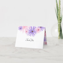 waterverf floral Folders Dank je wel