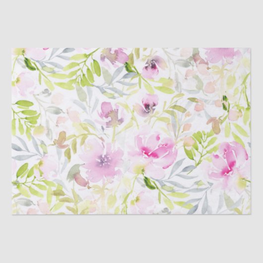 Waterverf "Floral Foliage" Tissuepapier (Voorkant)