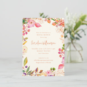 Waterverf Floral Garden Vrijgezellenfeest Kaart