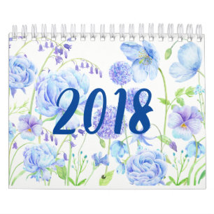 Waterverf Floral Gardens Agenda 2018 Kalender