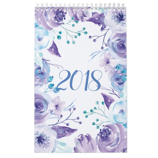 Waterverf Floral Gardens Agenda 2018 Kalender (Hoes)