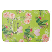 Waterverf Floral-gepersonaliseerde Cactus Badmat (Voorkant)