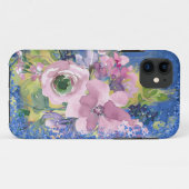 Waterverf Floral Glitter Case-Mate iPhone Case (Achterkant (horizontaal))