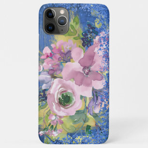 Waterverf Floral Glitter iPhone 11 Pro Max Hoesje