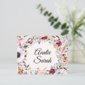 Waterverf Floral Godmoeder Voorstel Kaart (Staand voorkant)