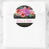 Waterverf Floral Gold Glitter Streep Label (Tas)