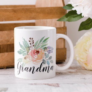 Waterverf Floral Grandma Extra Grote Beker