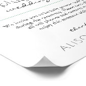 Waterverf Floral Green Unplugged Wedding Poster (Hoek)