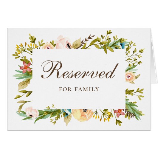 Waterverf floral greenery bruiloft gereserveerd te (Voorkant Horizontaal)