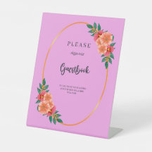 Waterverf Floral Greenery in Gold Lijst Wedding