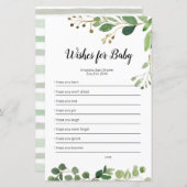 Waterverf Floral Greenery wil Baby gamen (Voorkant / Achterkant)