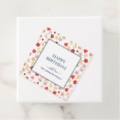Waterverf Floral Happy Birthday cadeau labels (In situ)