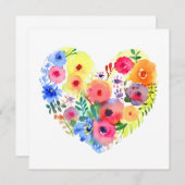 Waterverf Floral Heart Wreath (Voorkant / Achterkant)