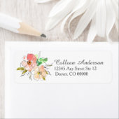 Waterverf Floral-impressie Etiket (Insitu)