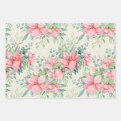 Waterverf Floral Inpakpapier Vel (Voorkant)