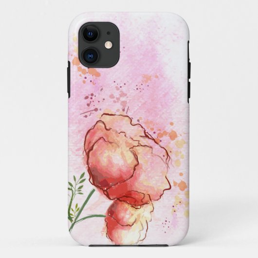 Waterverf Floral iPhone 5s Case (Achterkant)