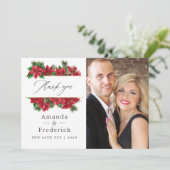 Waterverf Floral Kerstmis Geometric Wedding Bedankkaart (Staand voorkant)