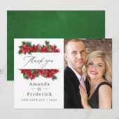 Waterverf Floral Kerstmis Geometric Wedding Bedankkaart (Voorkant / Achterkant)