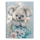 Waterverf Floral Koala Notitieboek (Voorkant)