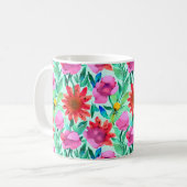  Waterverf Floral Koffiemok (Voorkant links)