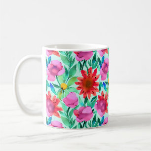  Waterverf Floral Koffiemok