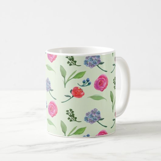 Waterverf Floral Koffiemok (Voorkant rechts)