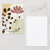 Waterverf Floral Kraft Oorbel Display Logo Visitekaartje (Voorkant / Achterkant)