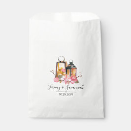 Waterverf Floral Lantaarns Wedding Bedankzakje