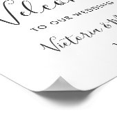 Waterverf Floral Lantern Wedding Welkom Poster (Hoek)