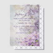 Waterverf Floral Lavender Vellum Uitnodigingen (Offset (Uitnodiging))