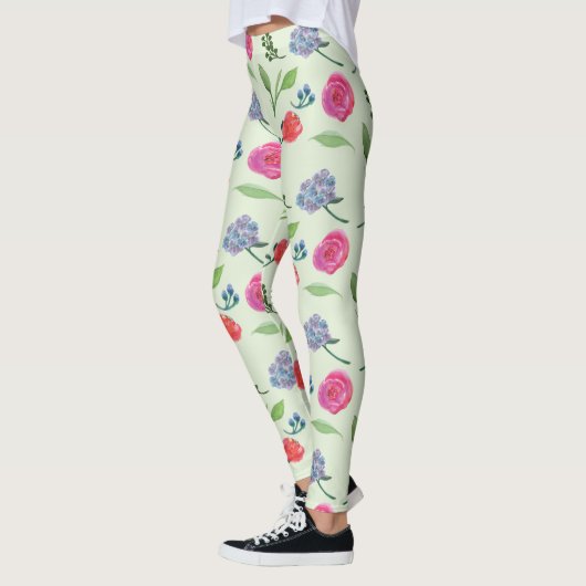 Waterverf Floral Leggings (Links)