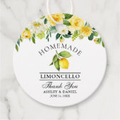 Waterverf Floral Lemon Limoncello Bedankt Bedankjes Labels (Voorkant)