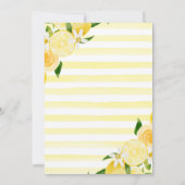 Waterverf Floral Lemons Baby shower Kaart (Achterkant)