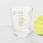 Waterverf Floral Lemons Wedding Limoncello Shot Glas (Achterkant)