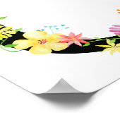 Waterverf Floral Letter C Poster (Hoek)