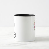 Waterverf Floral Letter R, Monogram Art Mok (Midden)