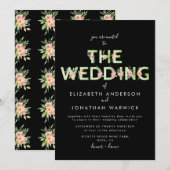 Waterverf Floral Letters Weddenschap Kaart (Voorkant / Achterkant)