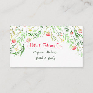 Waterverf Floral Lijst Visitekaartje