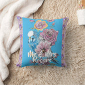 Waterverf floral lila Pas getrouwd Cushion Kussen (Deken)
