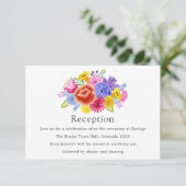 Waterverf Floral Mexican Fiesta Wedding Reception Informatiekaartje (Staand voorkant)